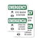 Signmission Eye Wash Station Bilingual, 5 in W x Rectangle, Vinyl Decal OS-2PACK-EM-D-57-L-10317 - alternate 1